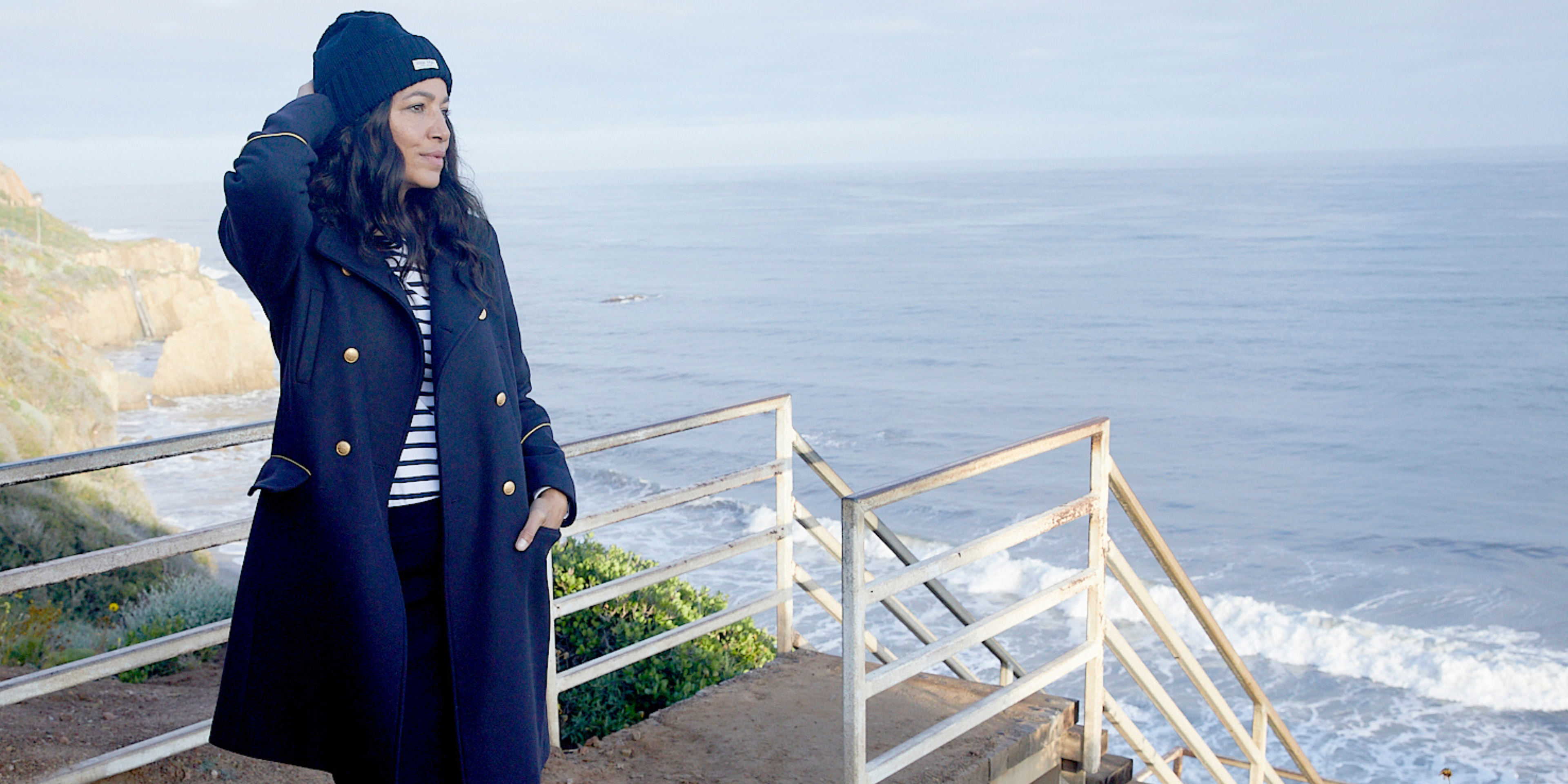 Saint James BARBARESQUE - Heavy Stitch Wool Stocking Cap (NAVY)