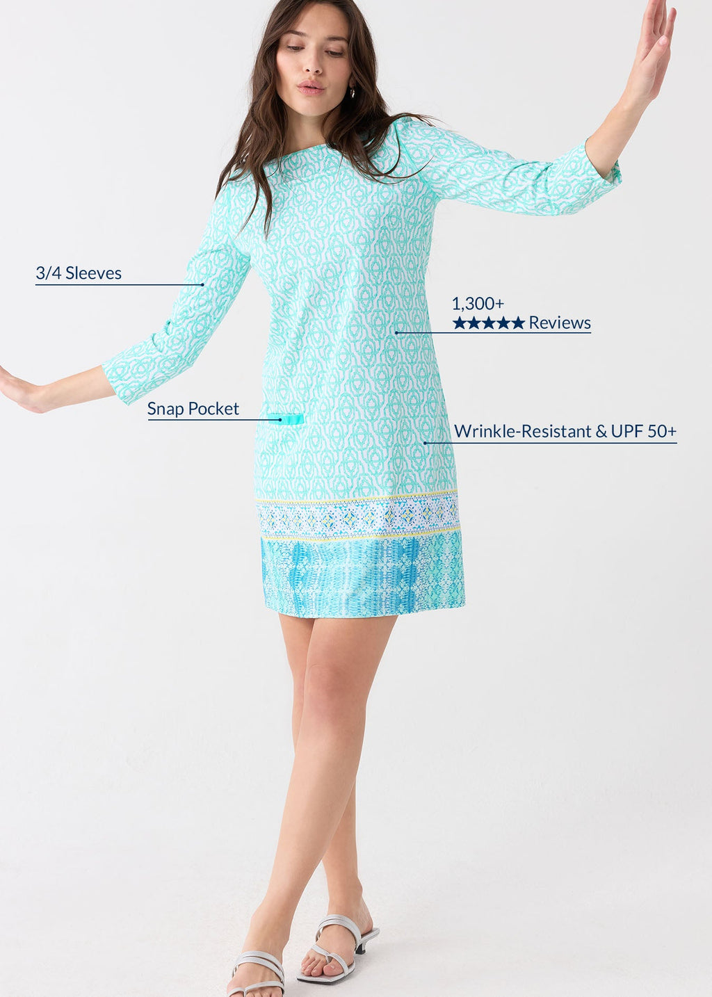 Cabana Life Coastal Cottage Cabana Shift Dress