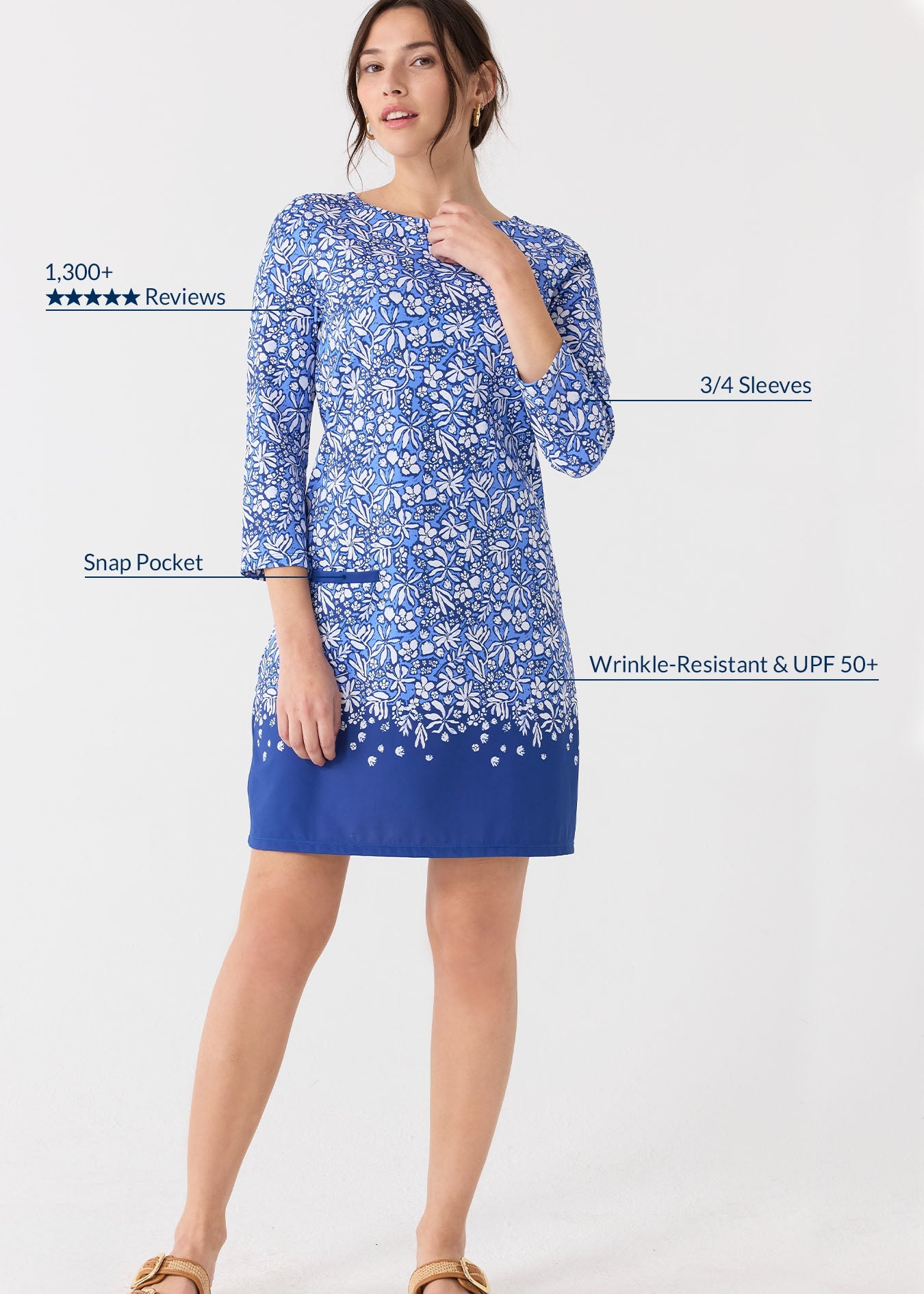 Cabana Life Seaside Floral Cabana Shift Dress