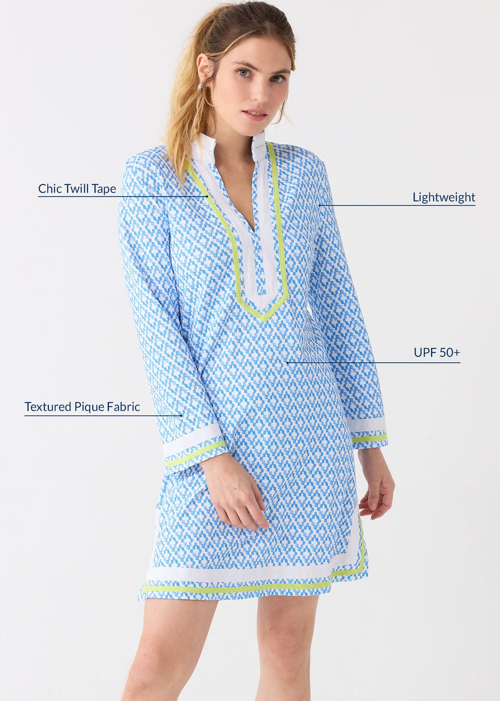 Cabana Life Seaside Pique Tunic Dress