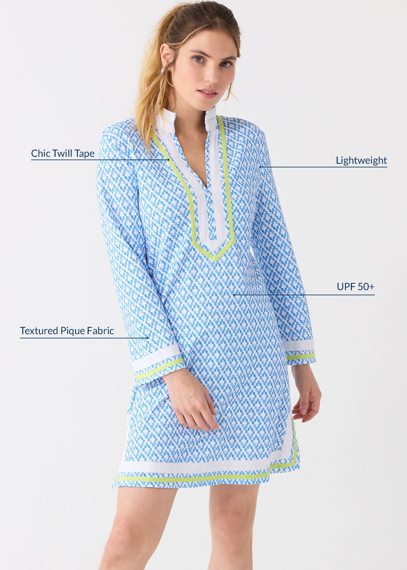 Cabana Life Seaside Pique Tunic Dress