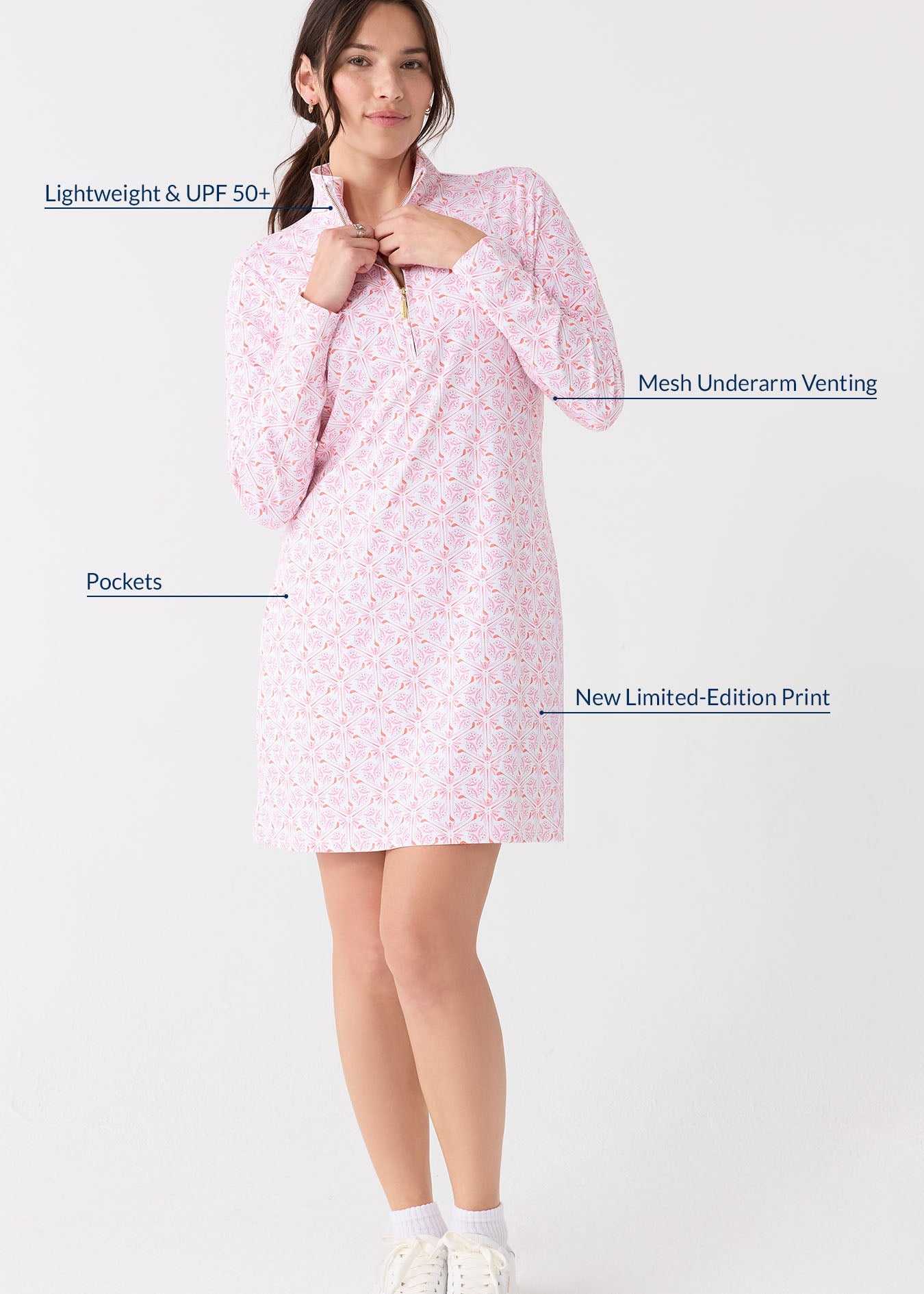 Cabana Life Golf 1/4 Zip Sport Dress