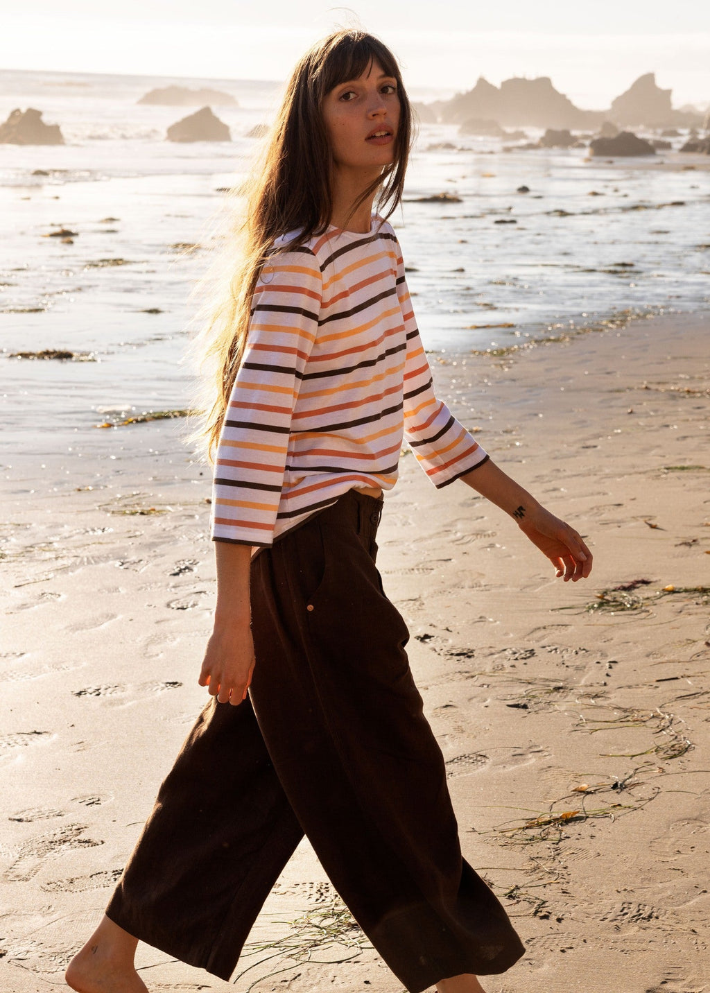 Saint James GALATHEE MULTICOLOR Breton Striped Top (INTERWOVEN EARTH)