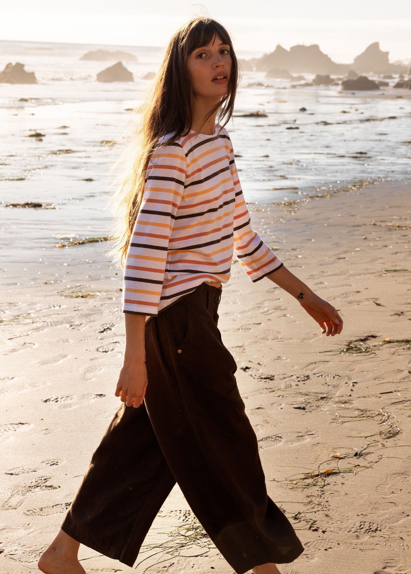 Saint James GALATHEE MULTICOLOR Breton Striped Top (INTERWOVEN EARTH)