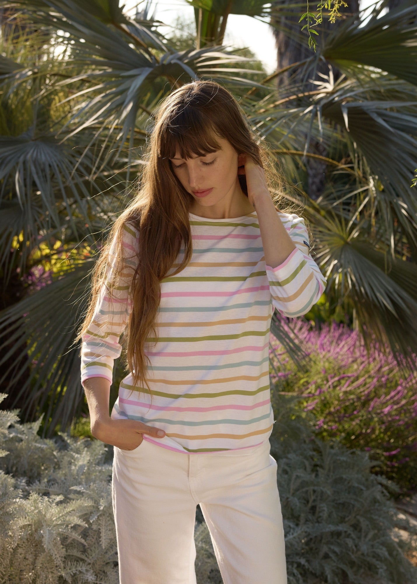Saint James GALATHEE MULTICOLOR Breton Striped Top (ACCALMIE)