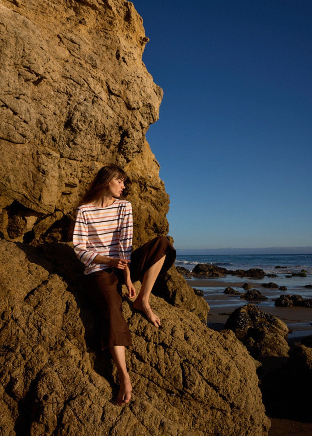 Saint James GALATHEE MULTICOLOR Breton Striped Top (INTERWOVEN EARTH)