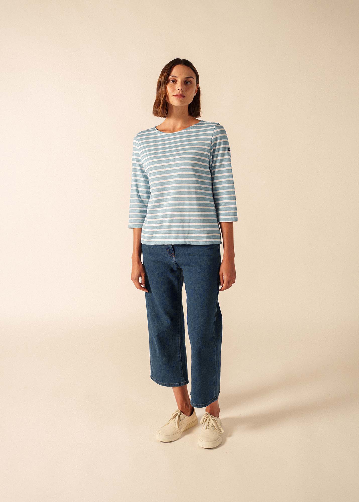 GALATHEE II Breton Striped Top  (SKYLIGHT BLUE / WHITE)