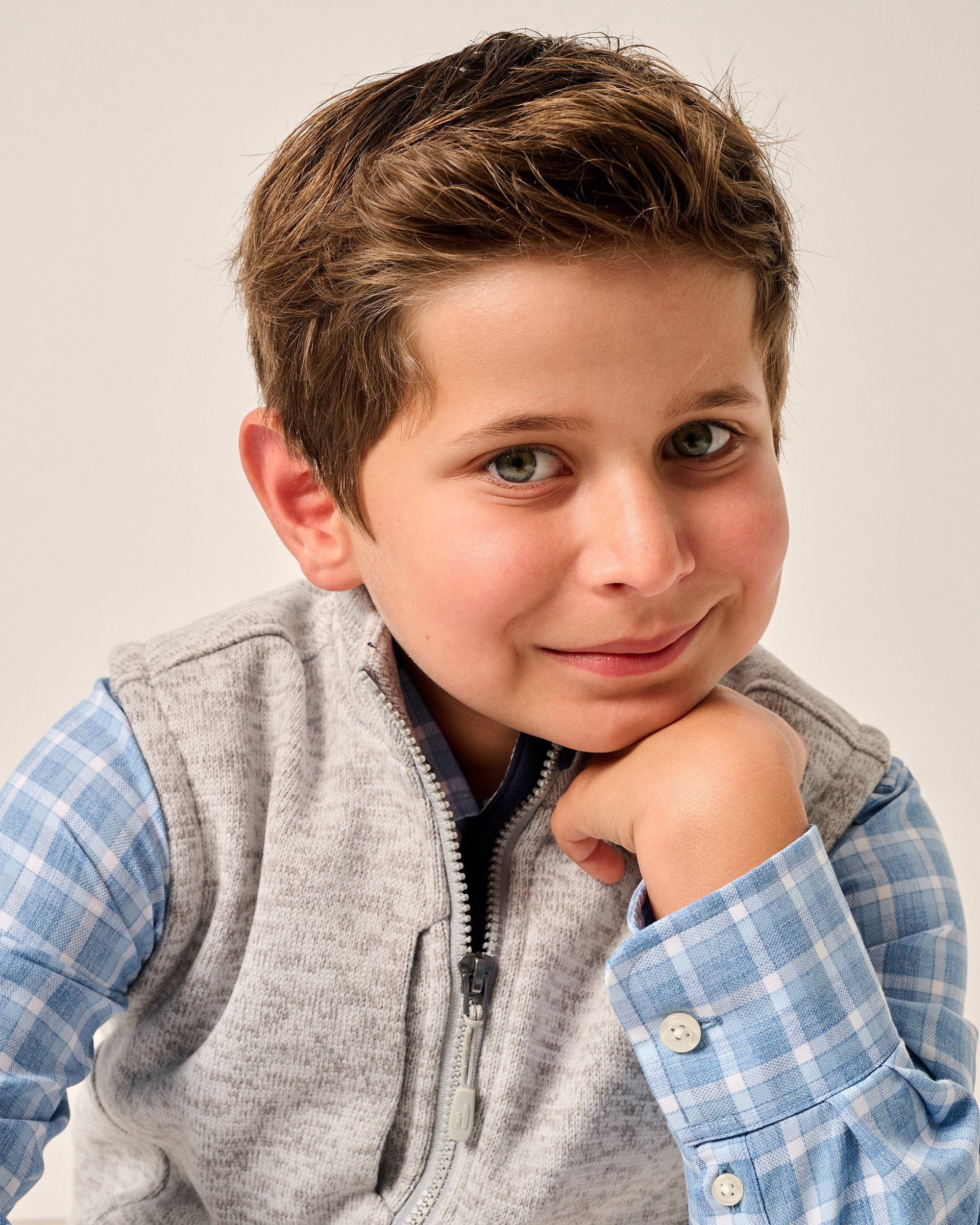 Johnnie-O Denalis Jr. Double-Zip Fleece Vest