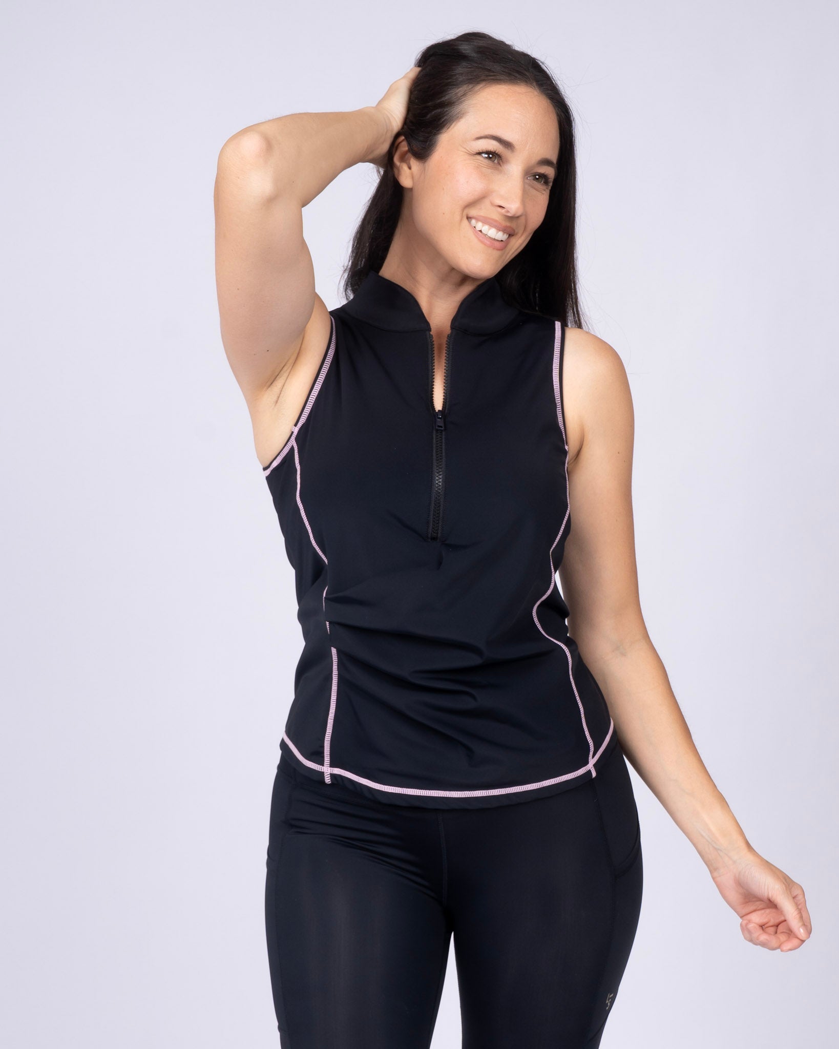 Line In The Sand Get Soaked Sleeveless Swim Top with Built-In Bra