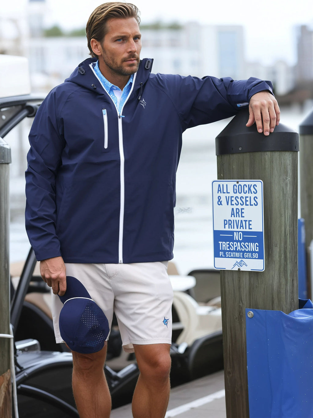 White Water Grand Banks Waterproof Jacket, Blue