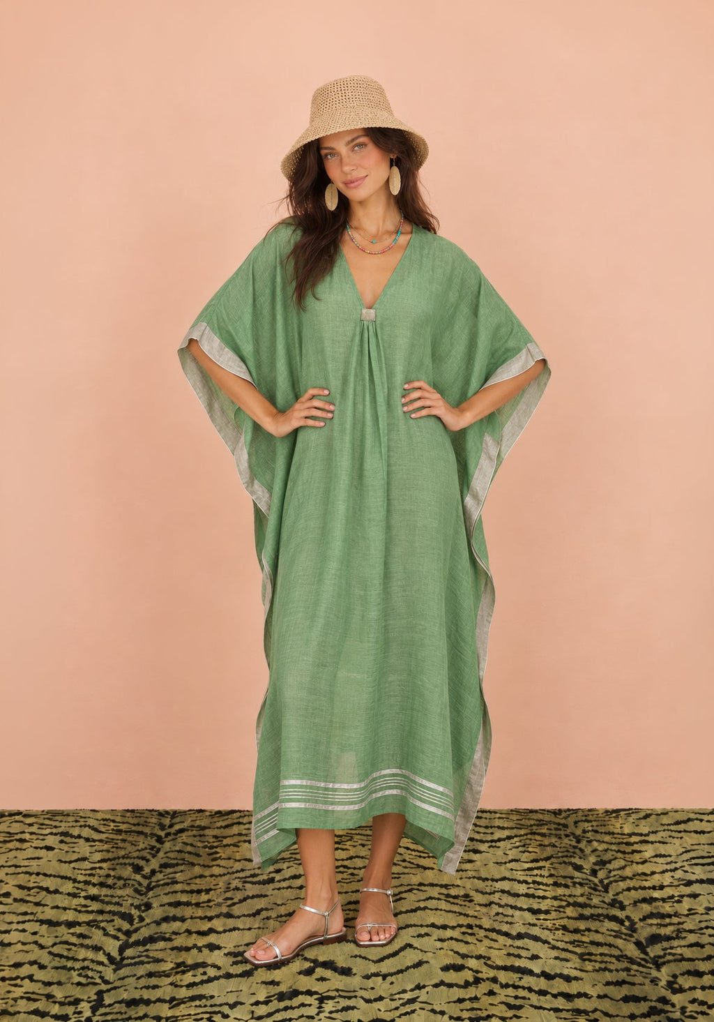 Calypso St Barth Kerala Linen Kaftan