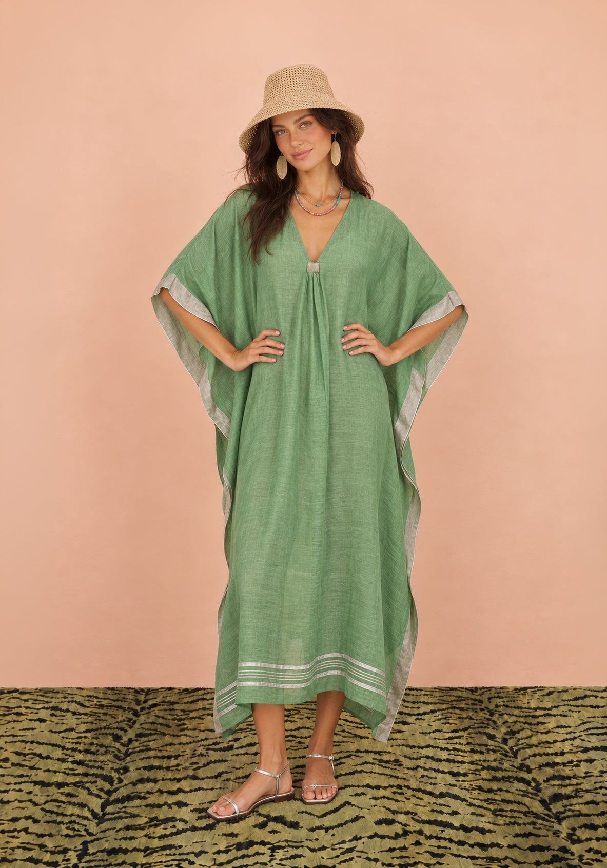 Calypso St Barth Kerala Linen Kaftan