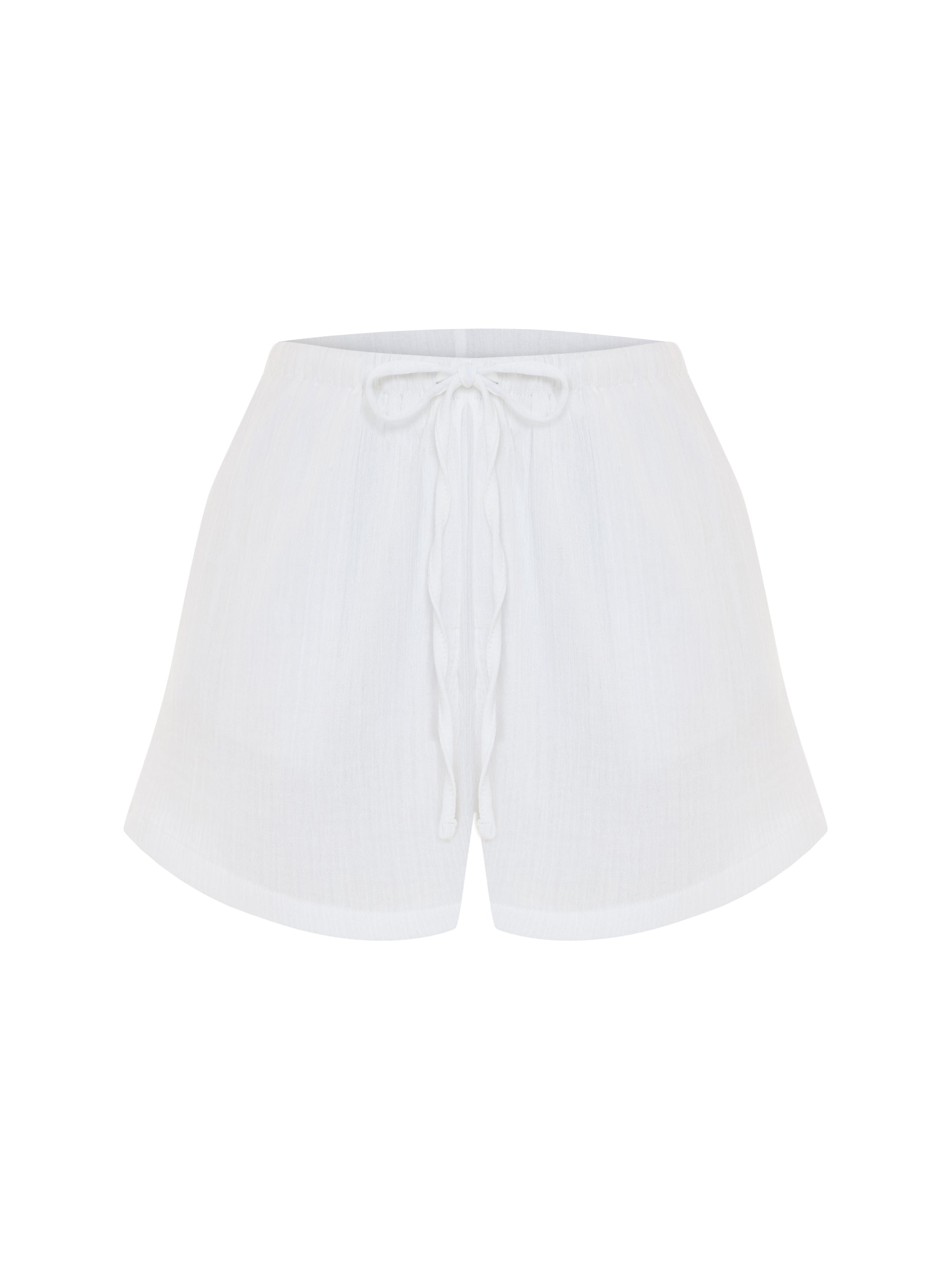 Aura Drawstring Shorts - White