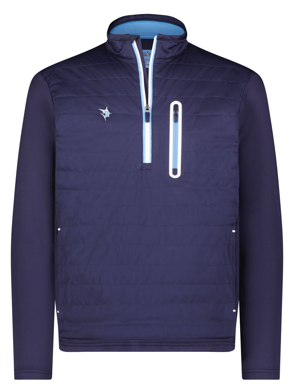 White Water Hampton Pullover, White/Light Blue