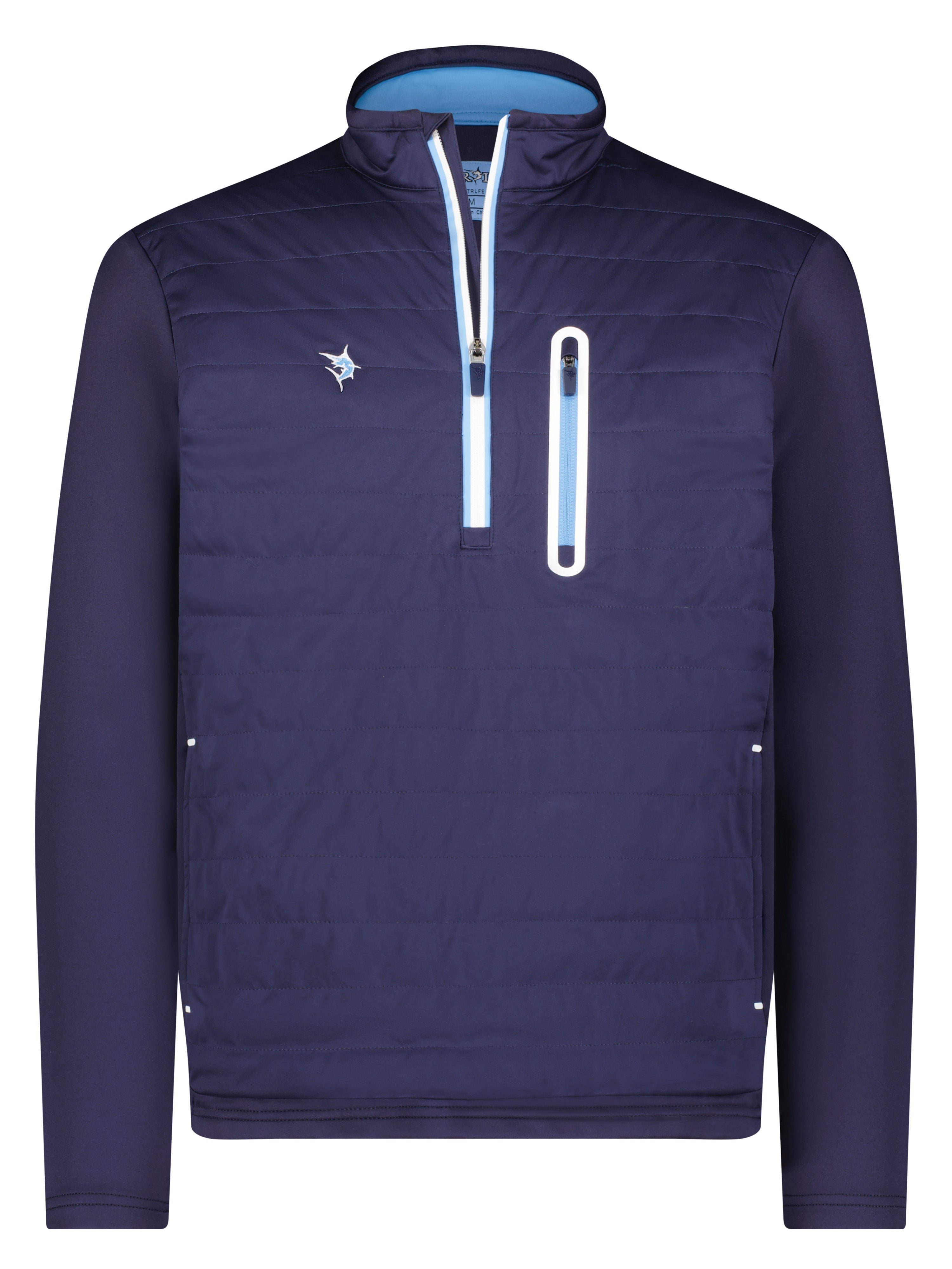 White Water Hampton Pullover, White/Light Blue