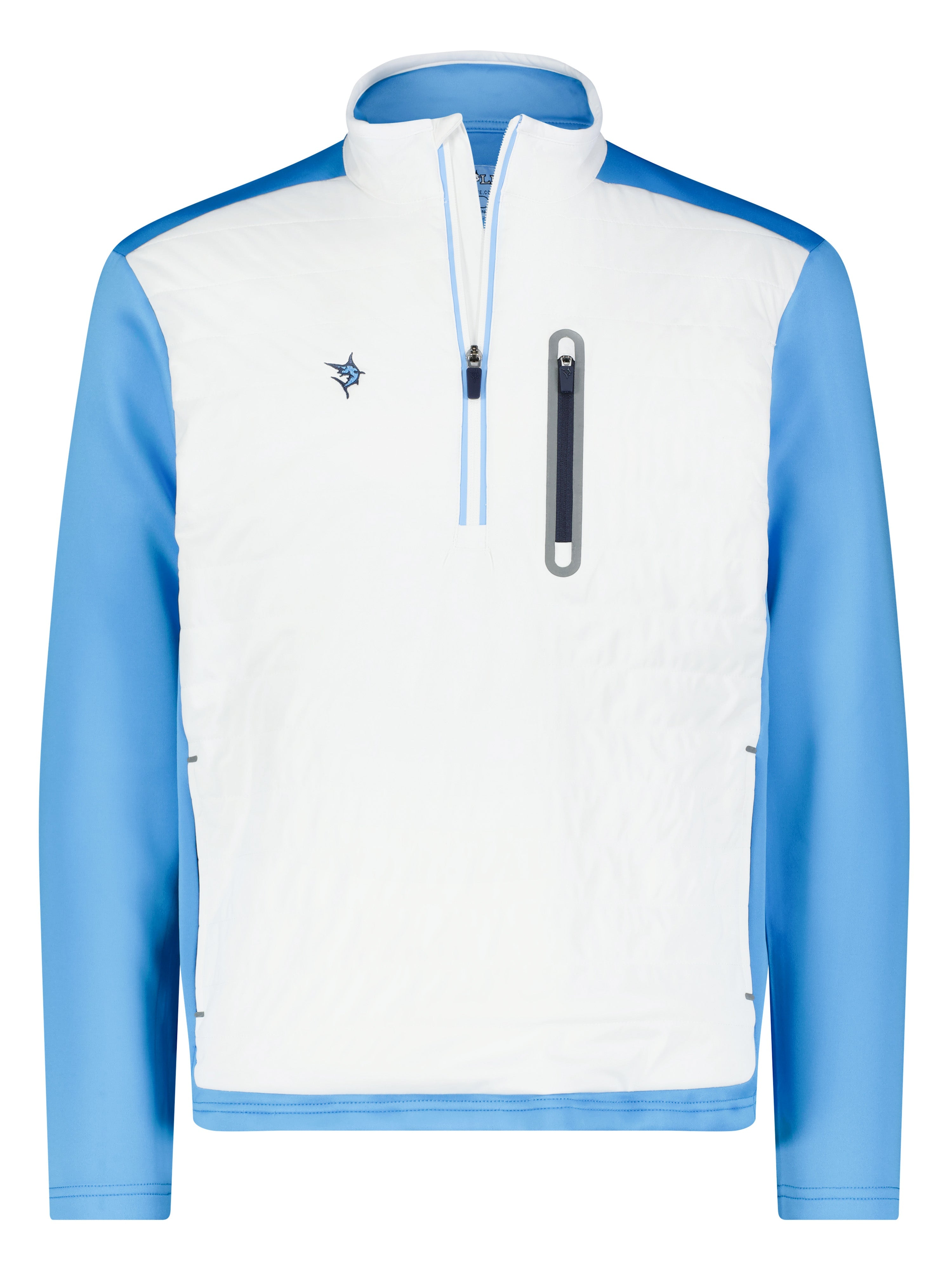 White Water Hampton Pullover, White/Light Blue