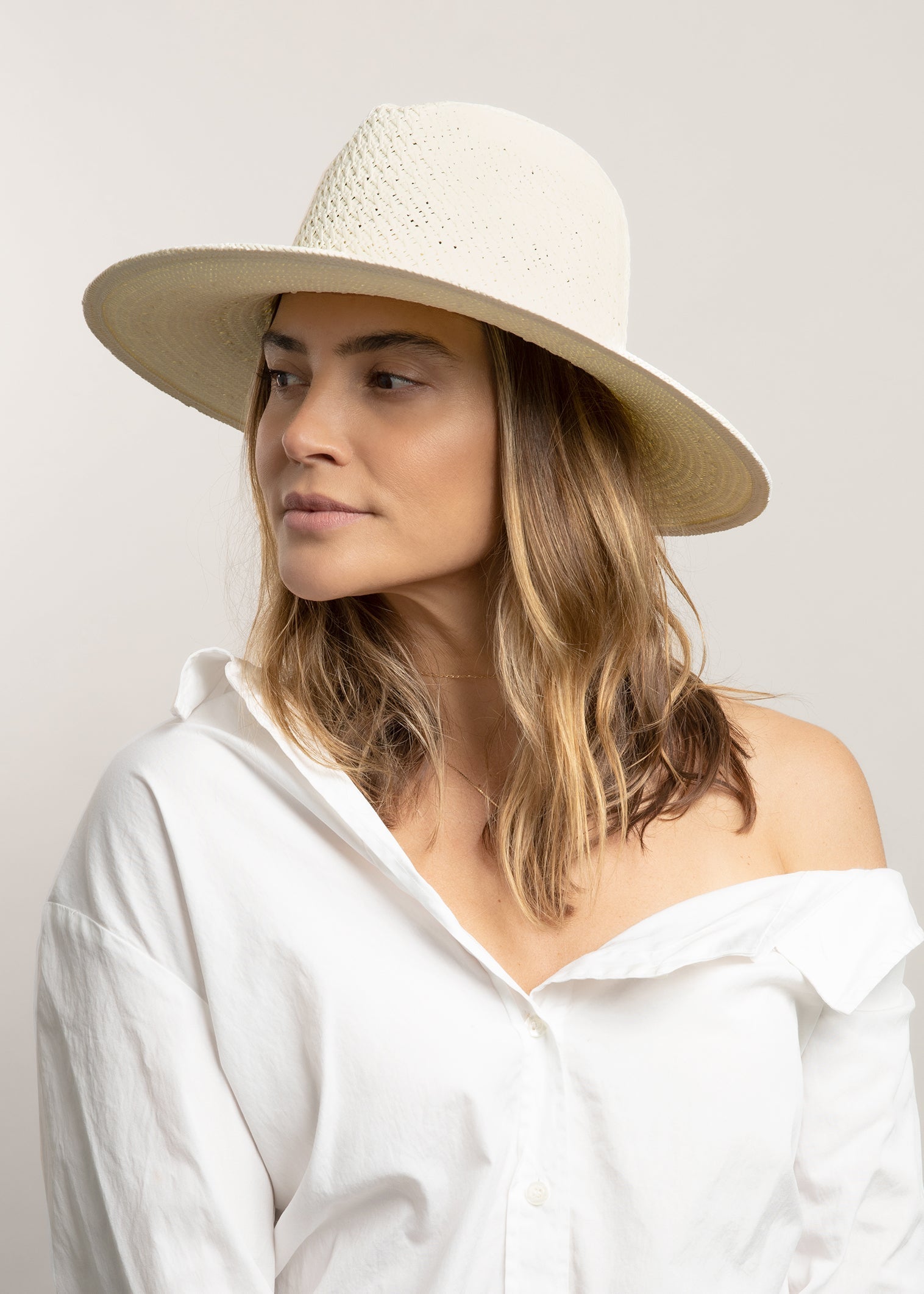Hat Attack New York Vented Luxe Packable, Bleach