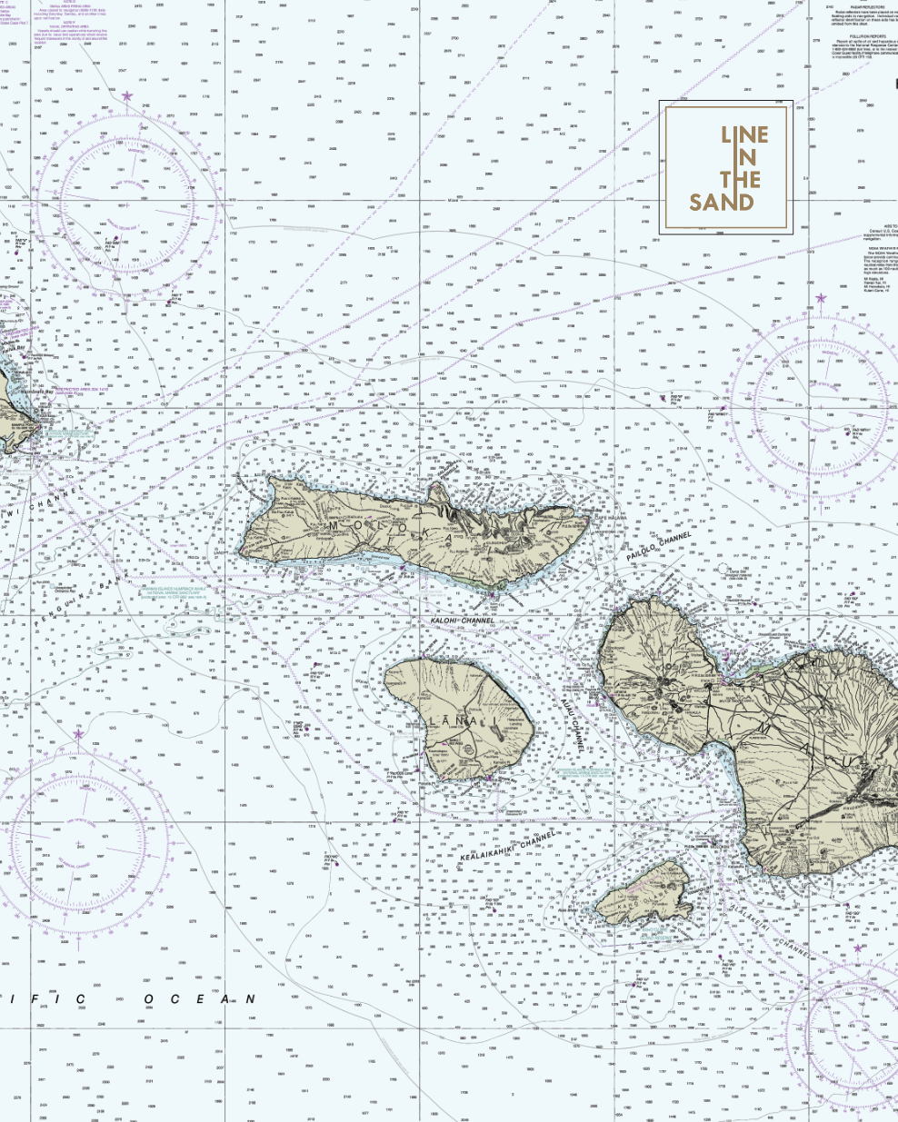 Line in the Sand Nautical Chart Solar Gaiter