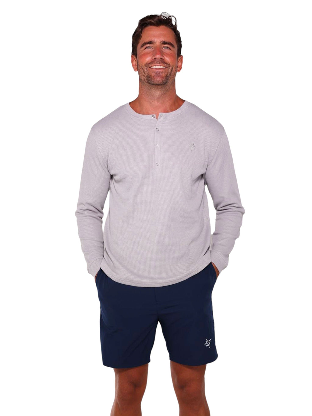 White Water Mystic Henley, Grey