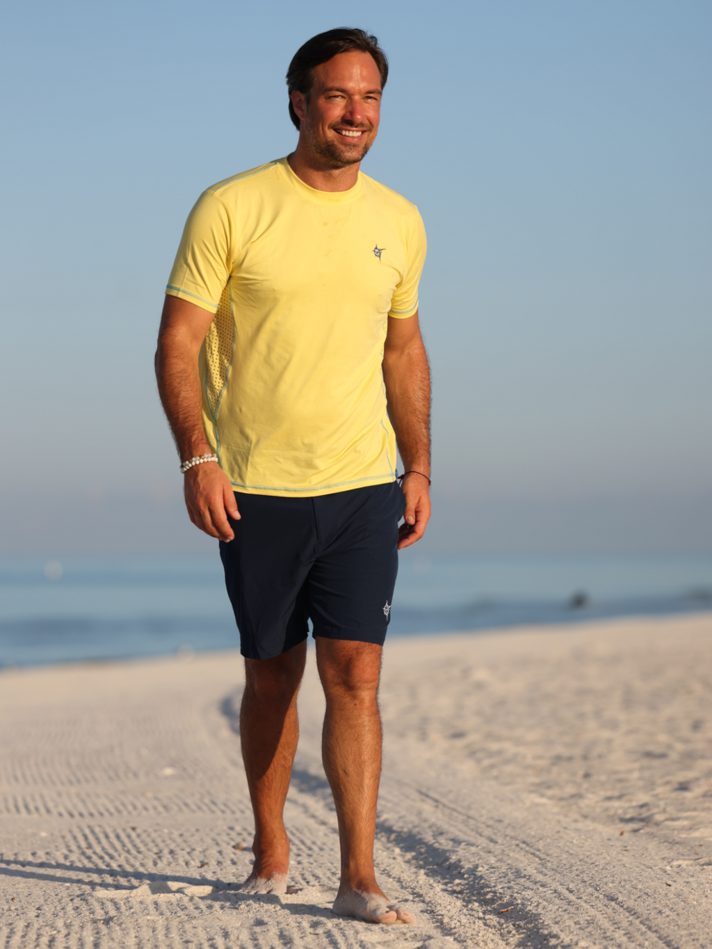 White Water Grander Short Sleeve Performance Tee, Yellow