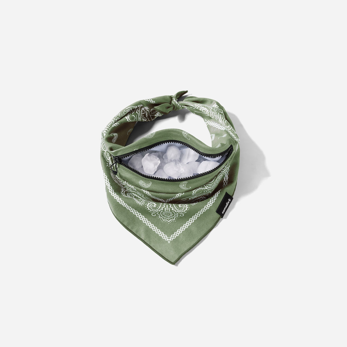 Ice Bandana Towel: Paisley Forest Green