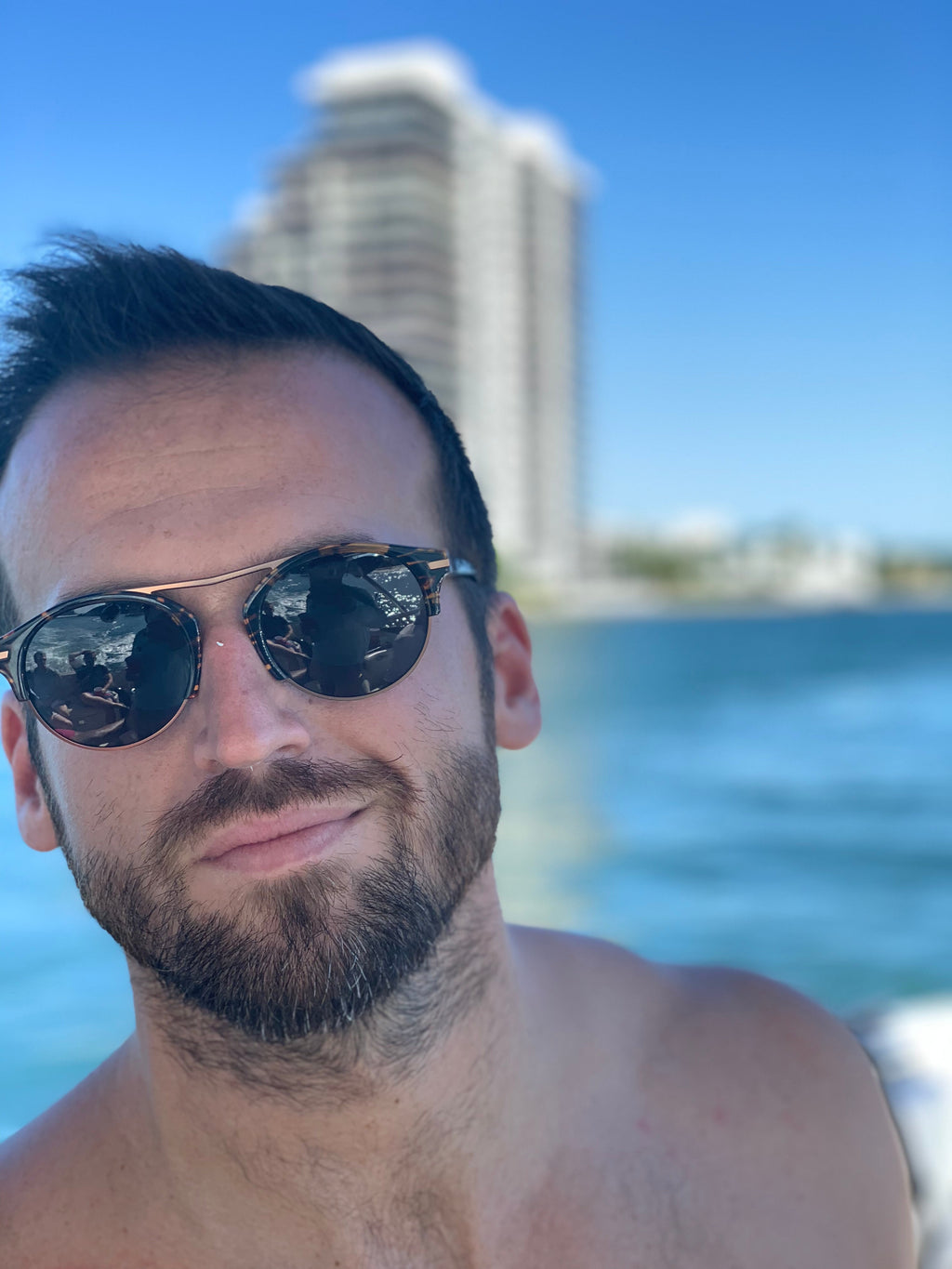 Bisous Sunglasses The Copper Tortoise Blue