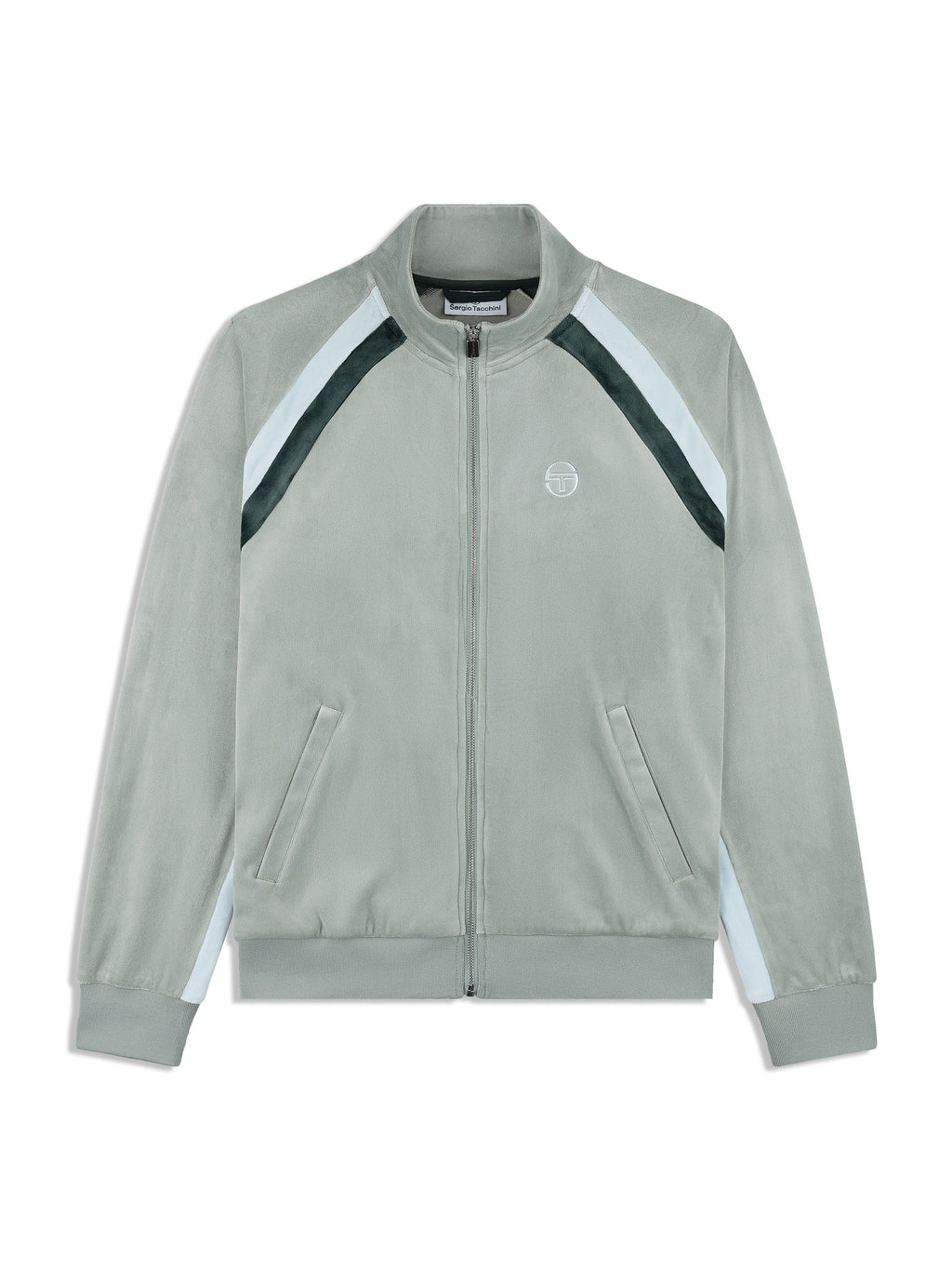 Banda Velour Track Jacket- Slate Gray