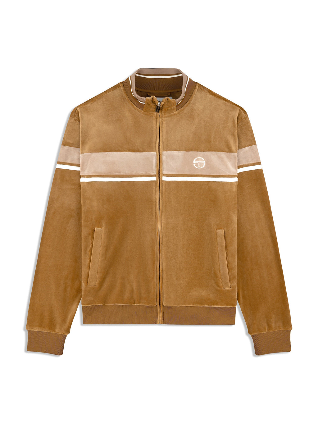 Damarindo Velour Track Jacket- Bronze Brown