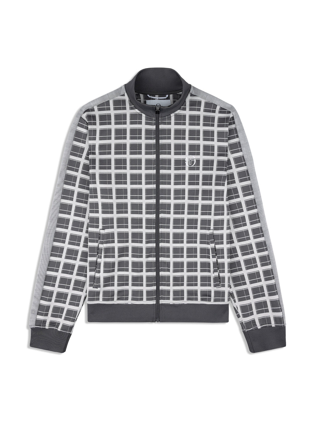 Damarindo Check Track Jacket- Quiet Grey