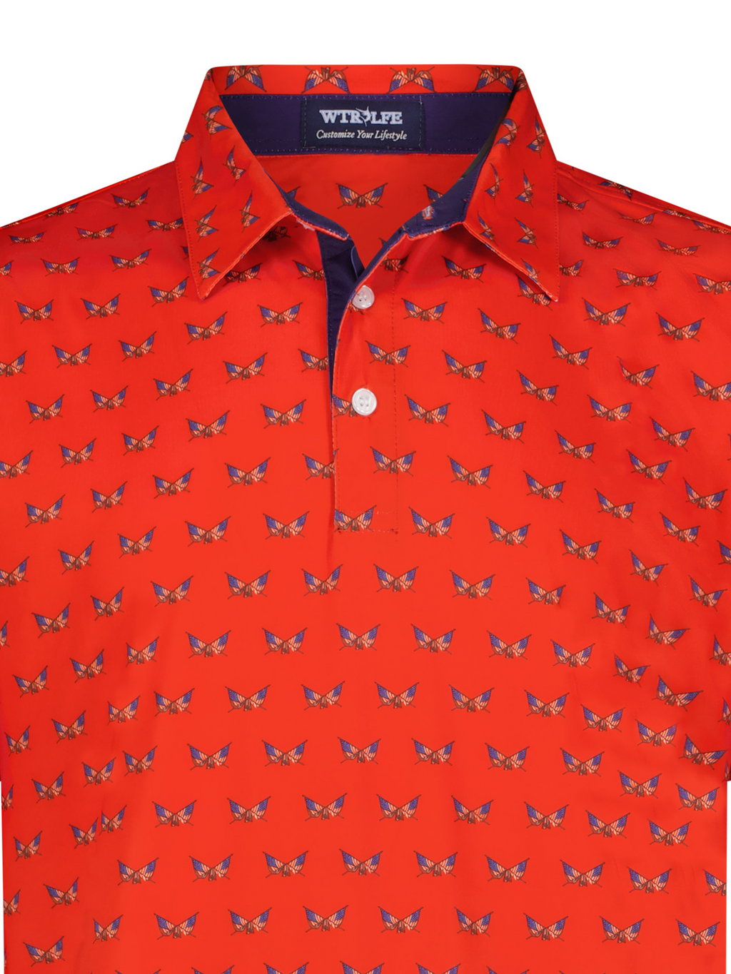 White Water Independence Polos, Red