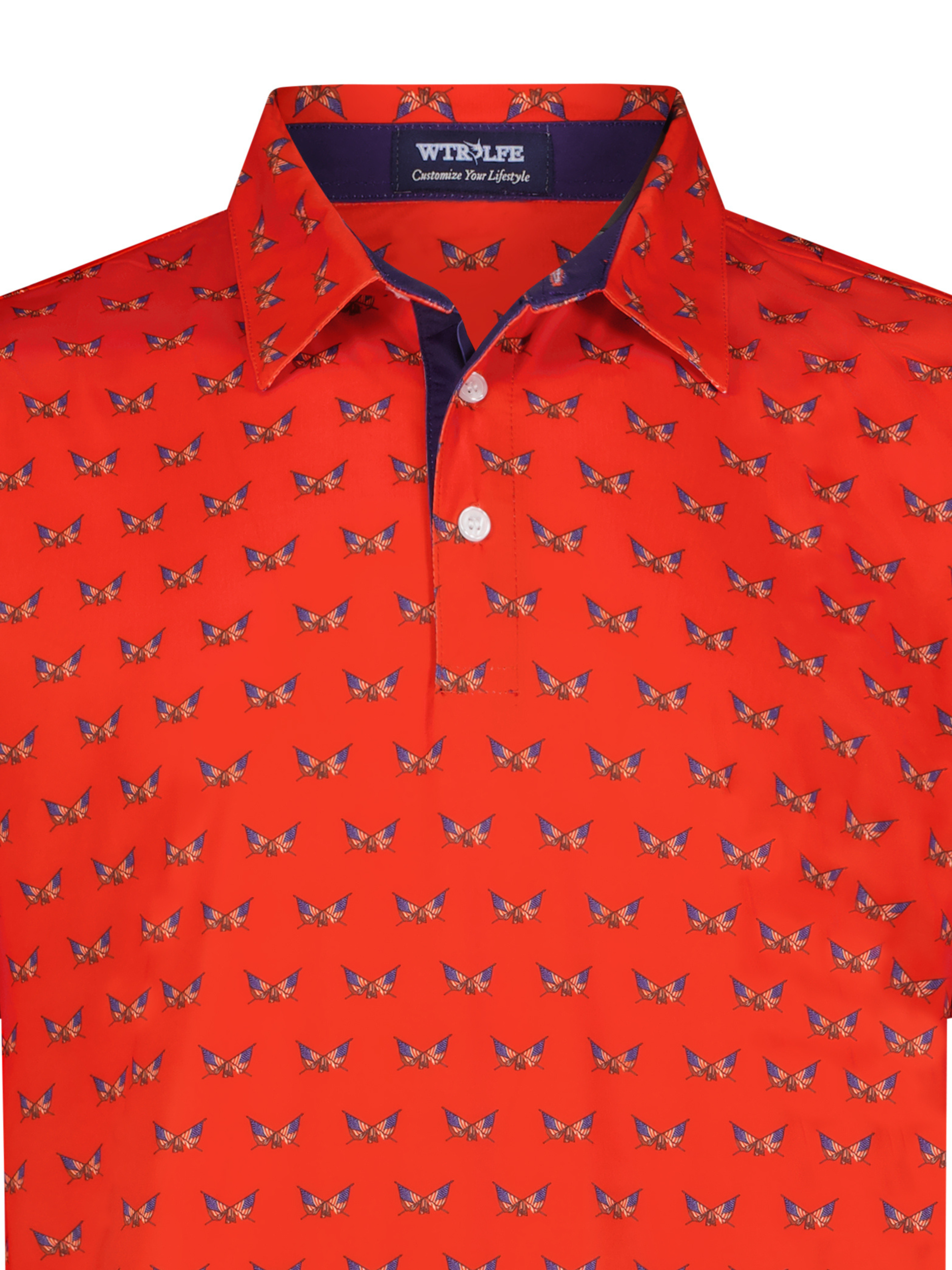 White Water Independence Polos, Red