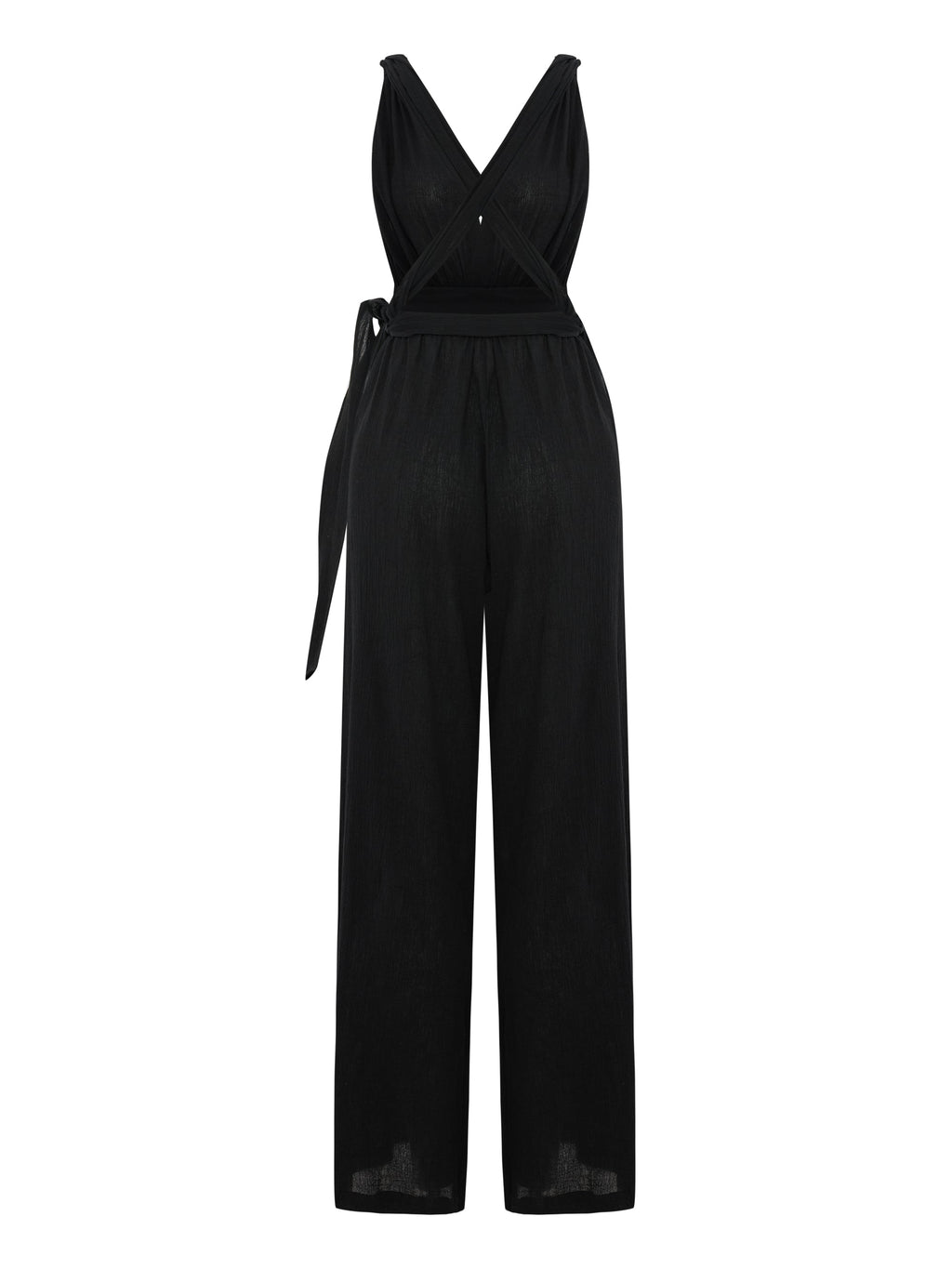 The Handloom Wrap Your Way Jumpsuit Black