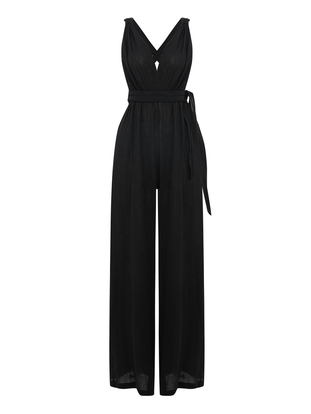 The Handloom Wrap Your Way Jumpsuit Black