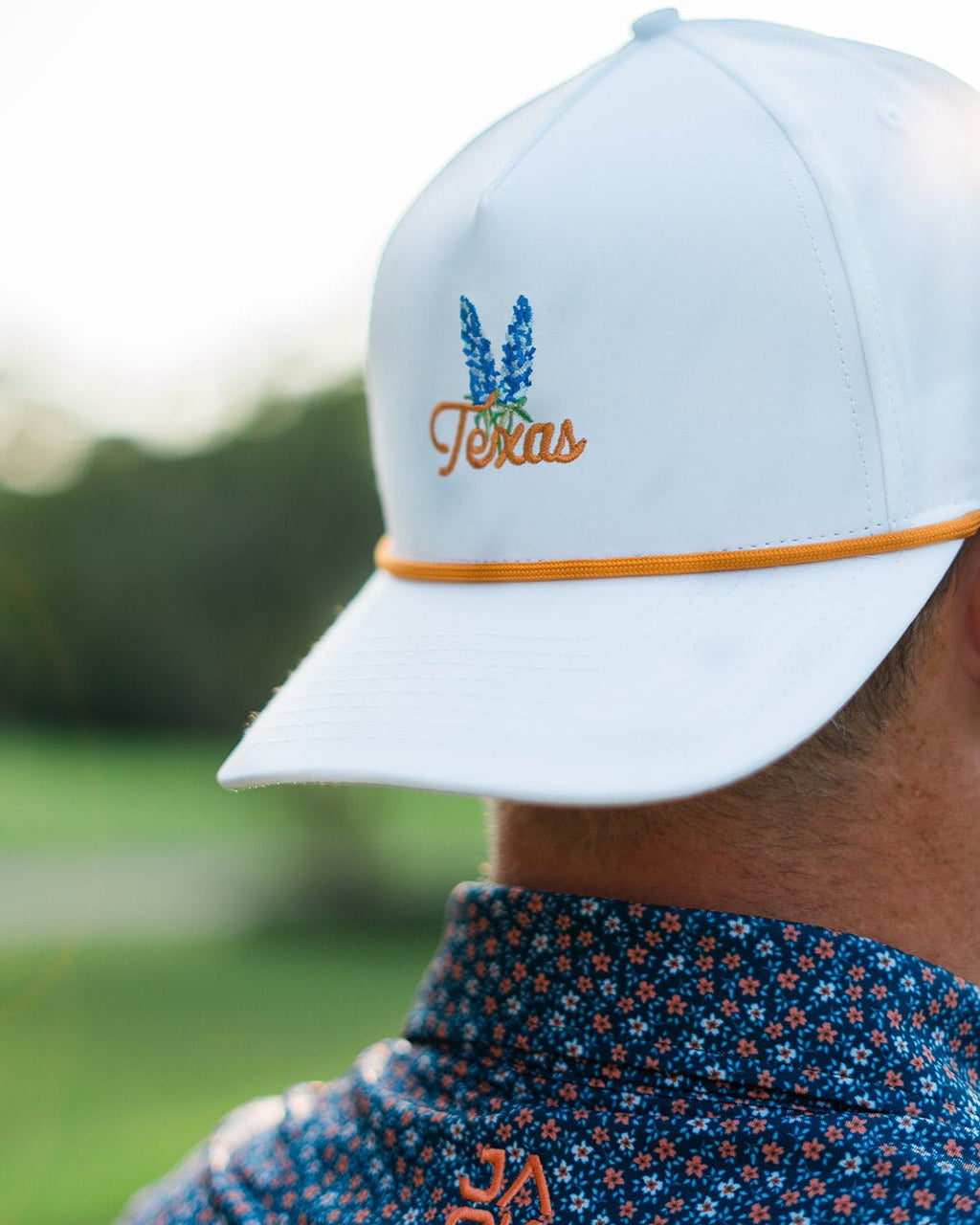 Texas Bluebonnet Burnt Orange Rope Hat