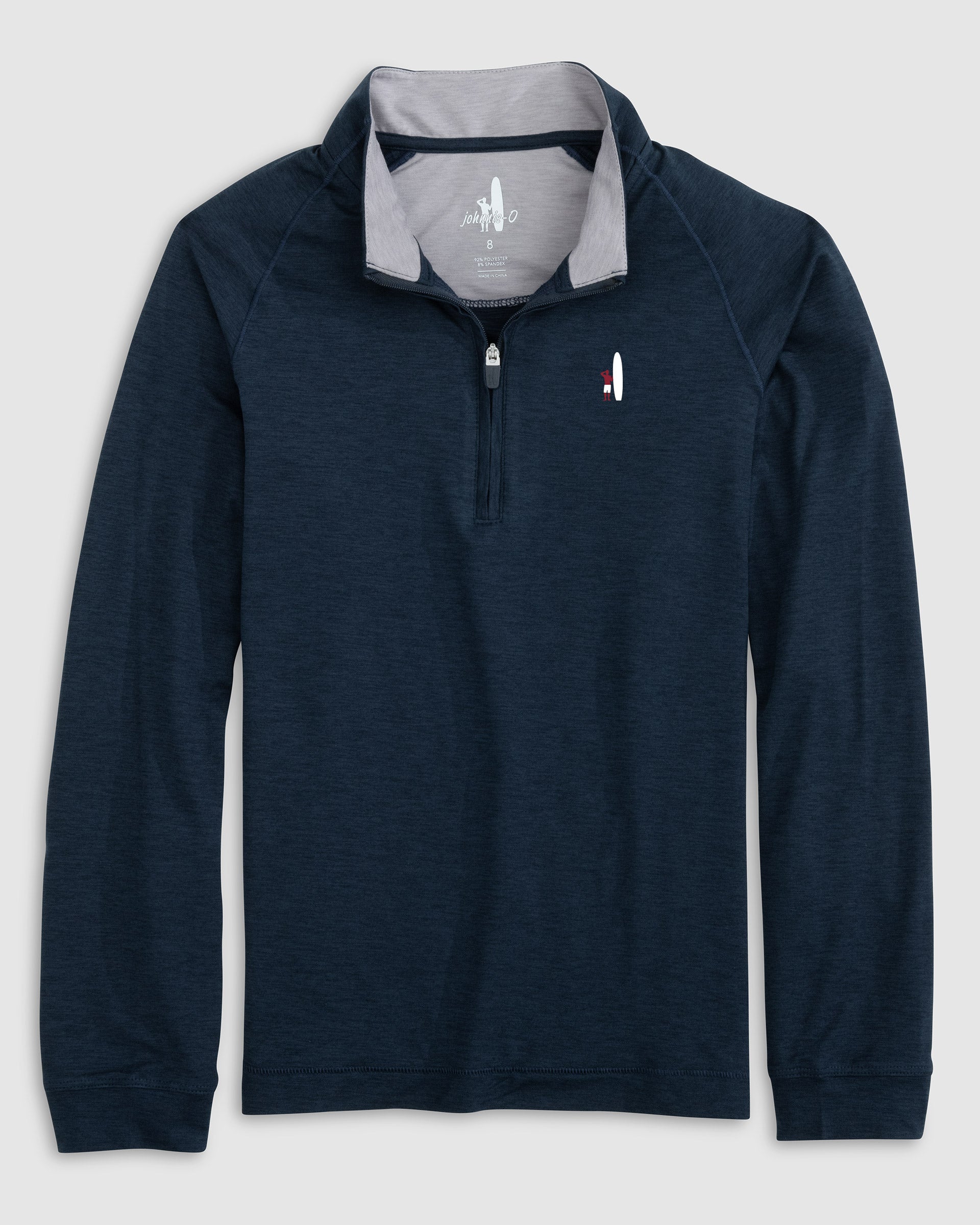 Johnnie-O Freeborne Jr. Performance 1/4 Zip Pullover - Two Tone Surfer Logo