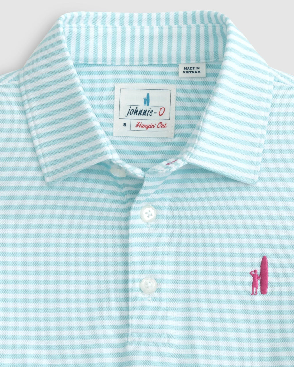 Johnnie-O Performance Mesh Jr. Polo - Hunter Stripe