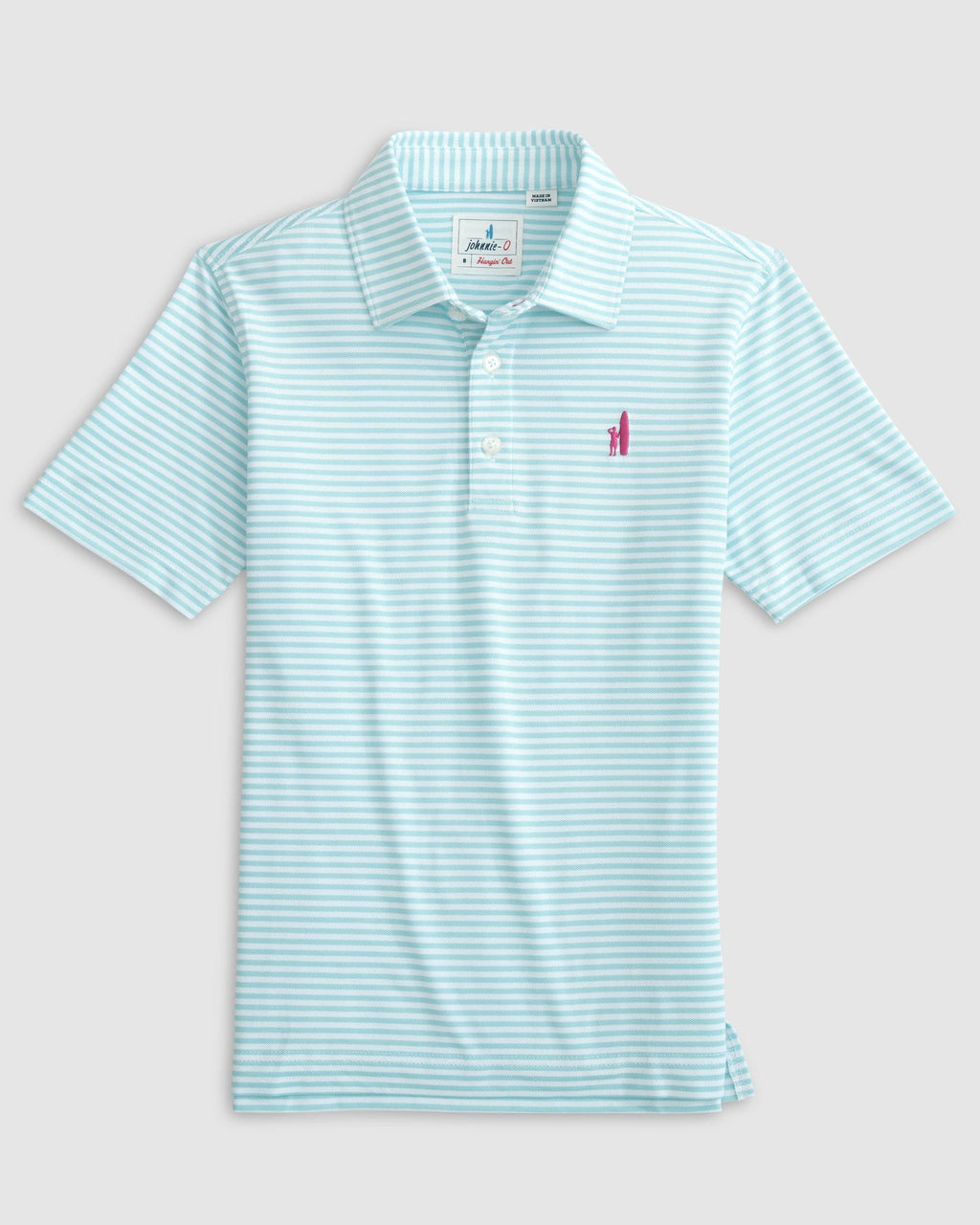 Johnnie-O Performance Mesh Jr. Polo - Hunter Stripe