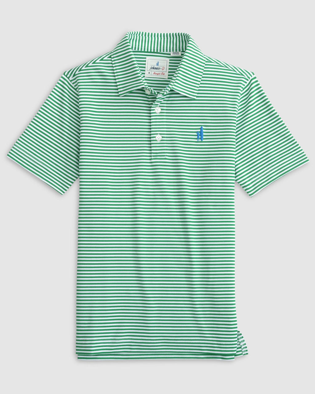 Johnnie-O Performance Mesh Jr. Polo - Hunter Stripe