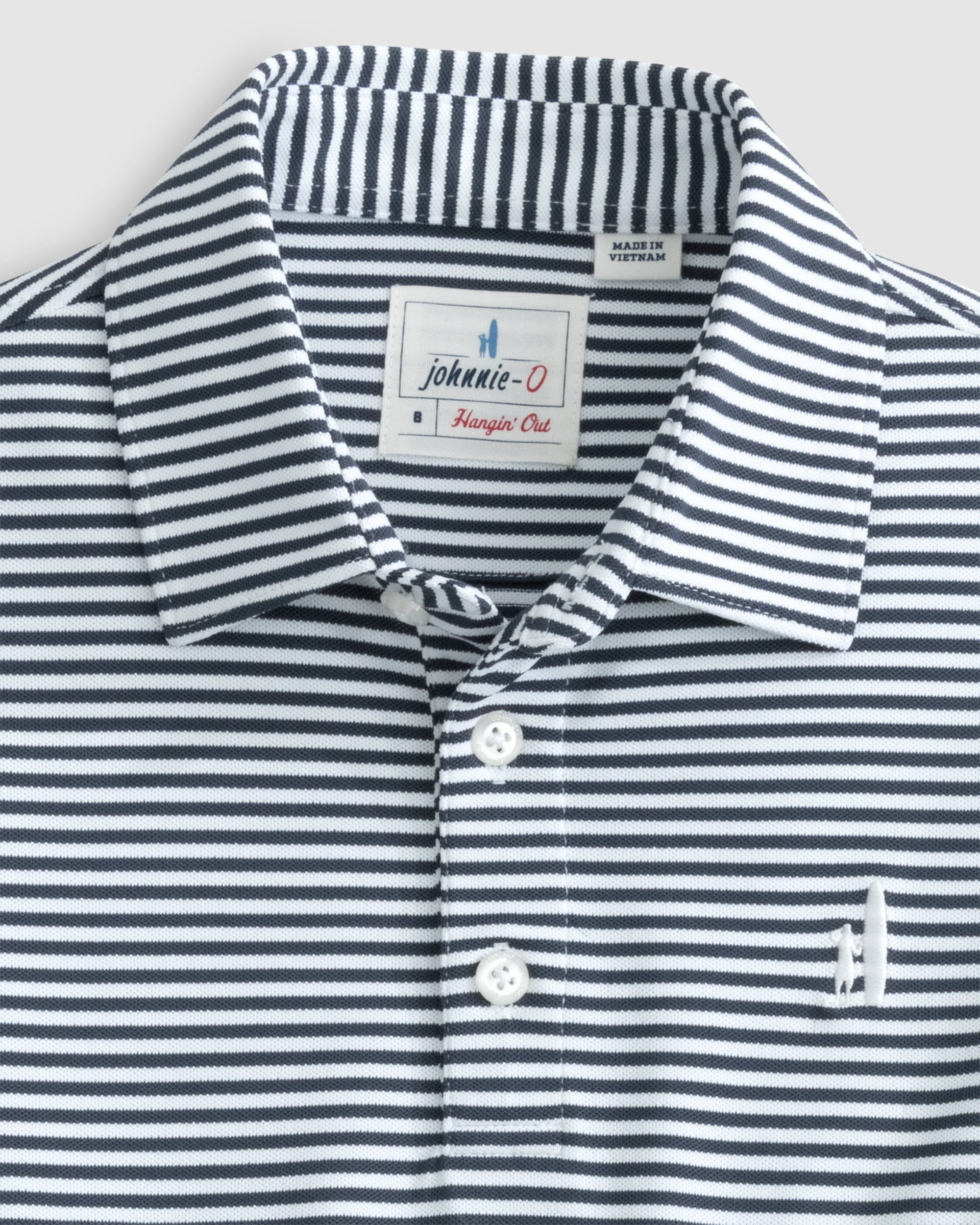 Johnnie-O Performance Mesh Jr. Polo - Hunter Stripe