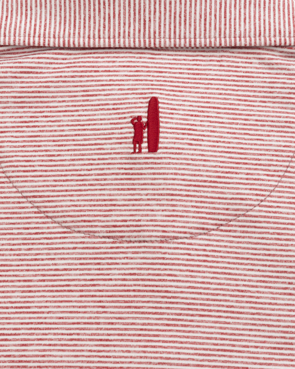 Johnnie-O Performance Jersey Jr. Polo - Lyndonn Stripe, Crimson