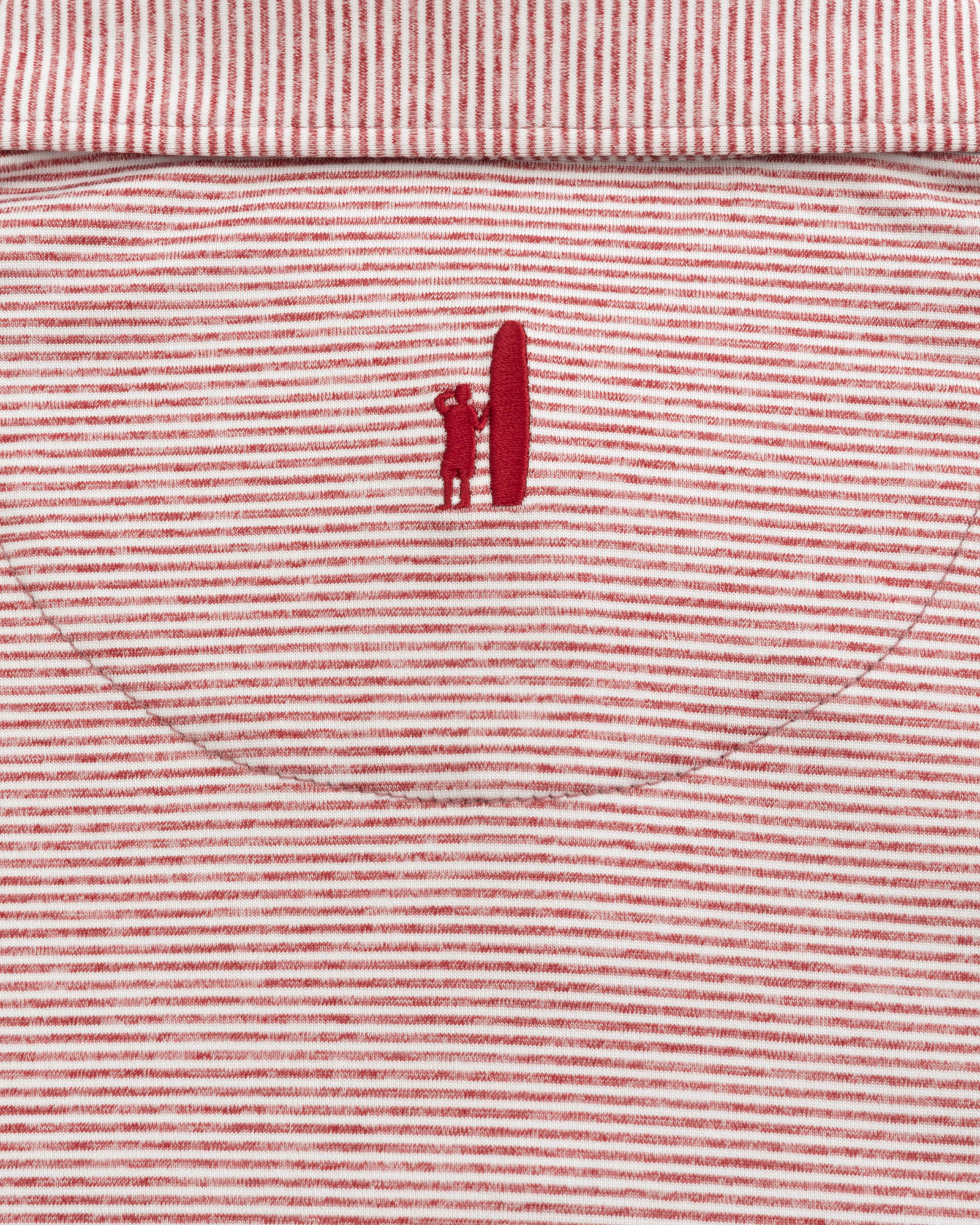 Johnnie-O Performance Jersey Jr. Polo - Lyndonn Stripe, Crimson