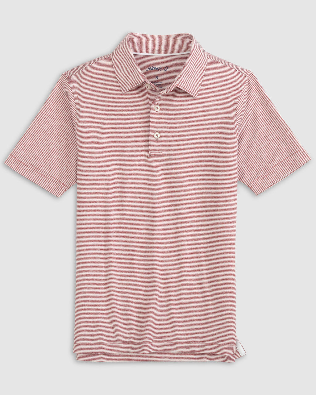 Johnnie-O Performance Jersey Jr. Polo - Lyndonn Stripe, Crimson
