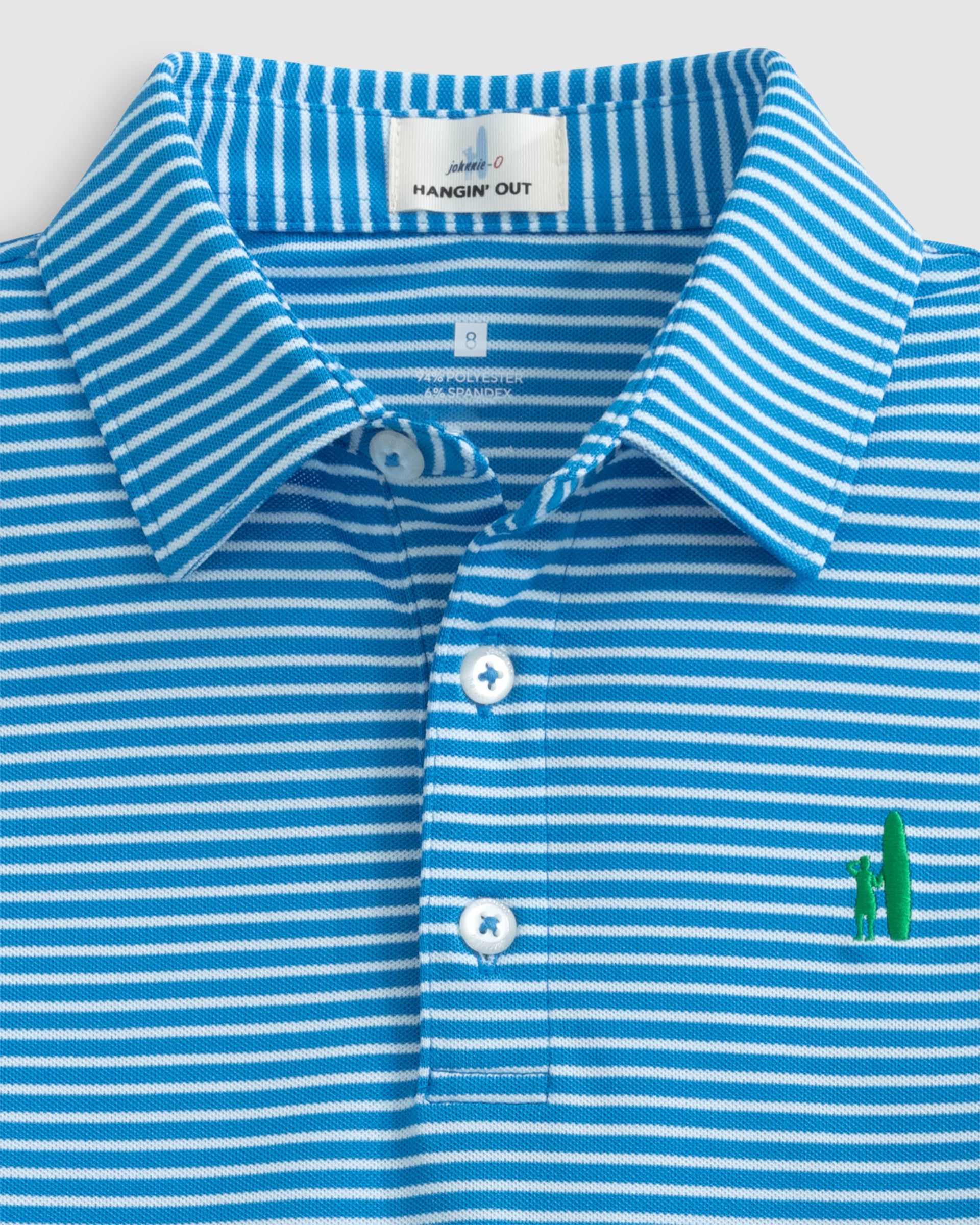Johnnie-O Performance Mesh Jr. Polo - Hunter Stripe