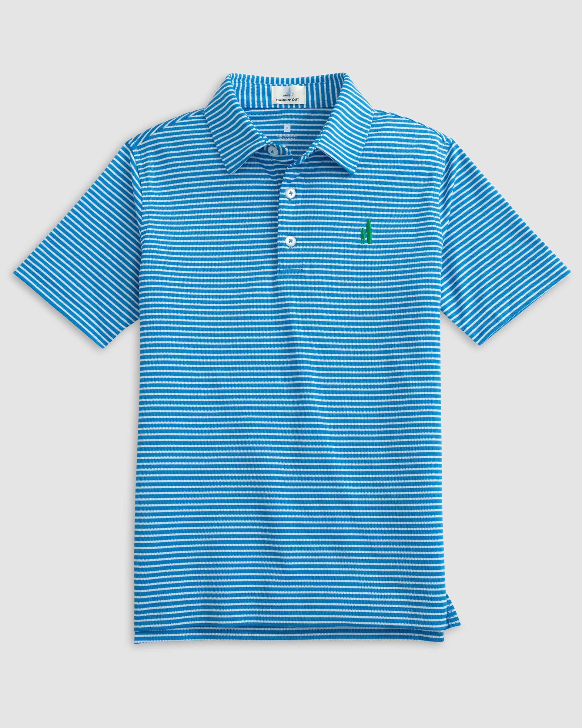Johnnie-O Performance Mesh Jr. Polo - Hunter Stripe