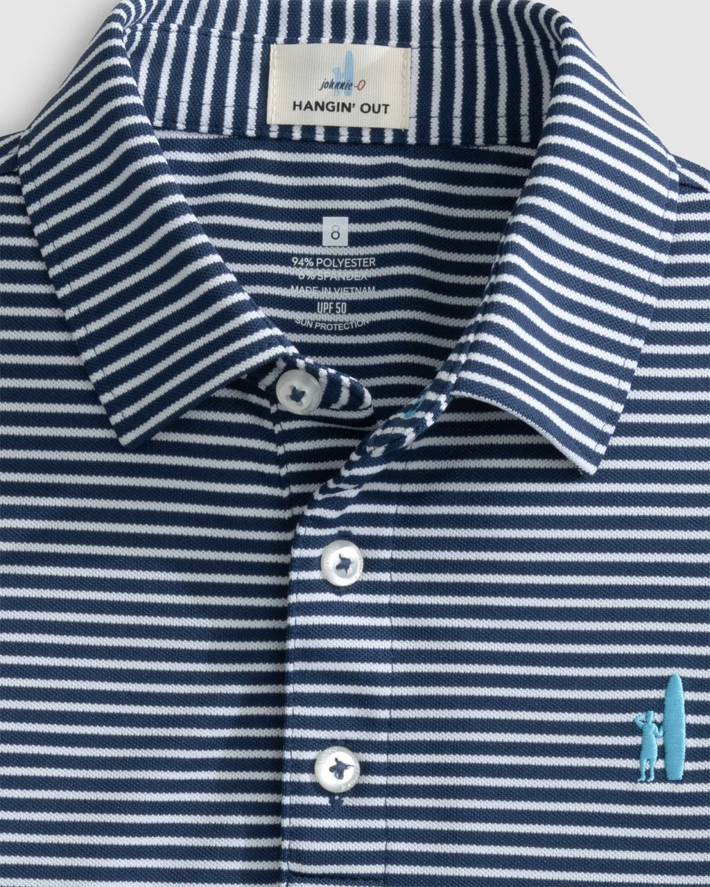 Johnnie-O Performance Mesh Jr. Polo - Hunter Stripe