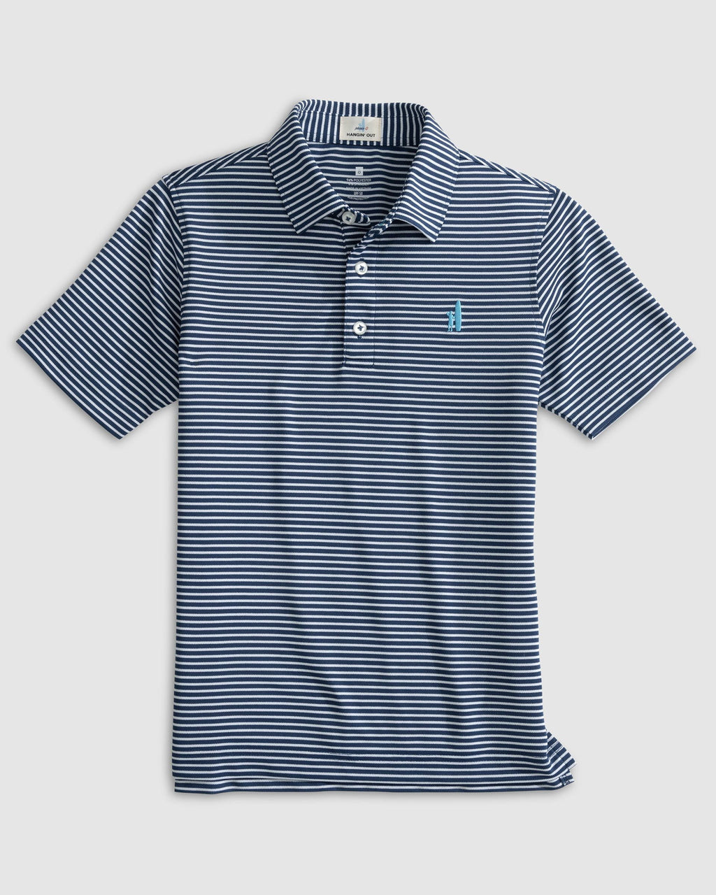 Johnnie-O Performance Mesh Jr. Polo - Hunter Stripe