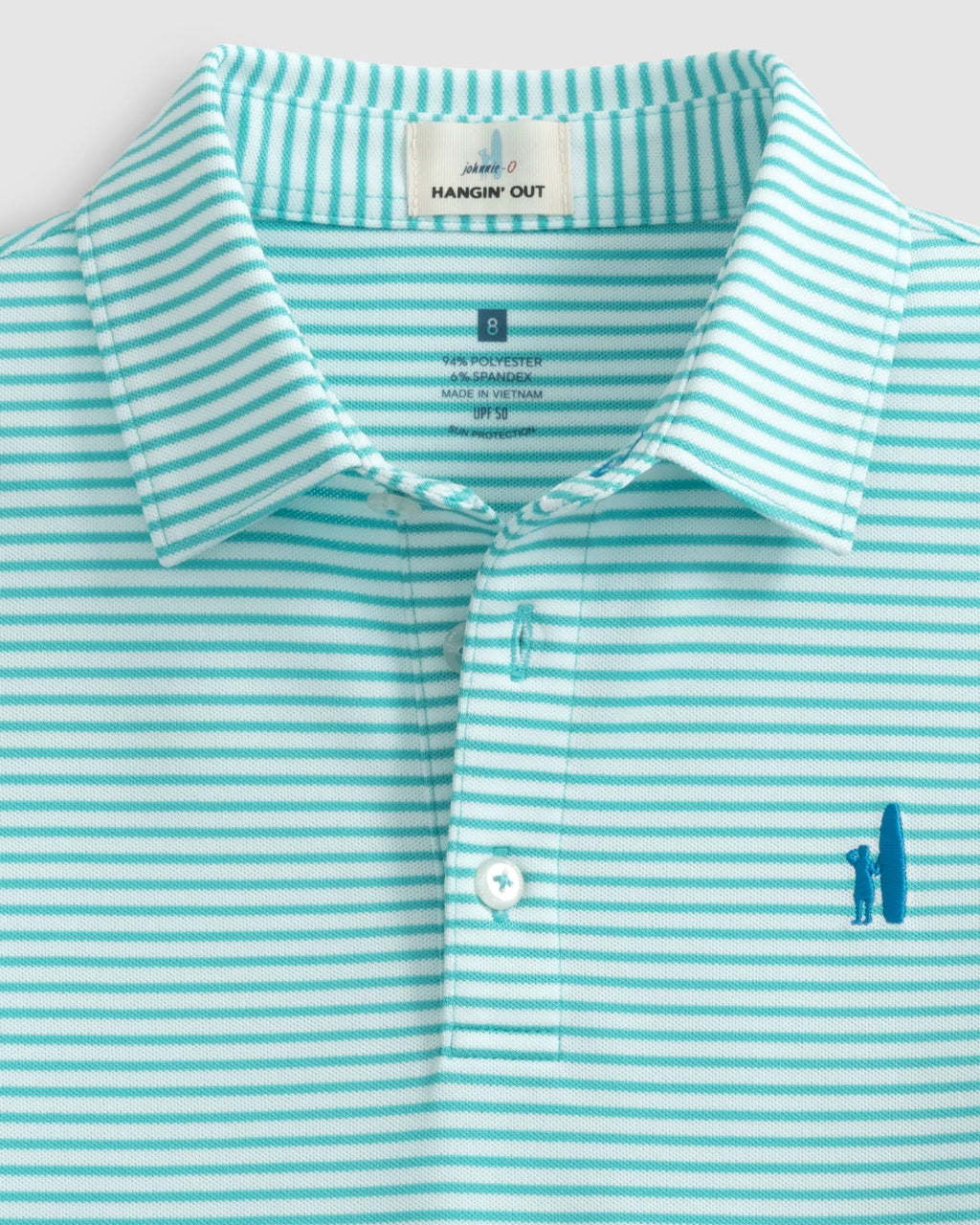 Johnnie-O Performance Mesh Jr. Polo - Hunter Stripe