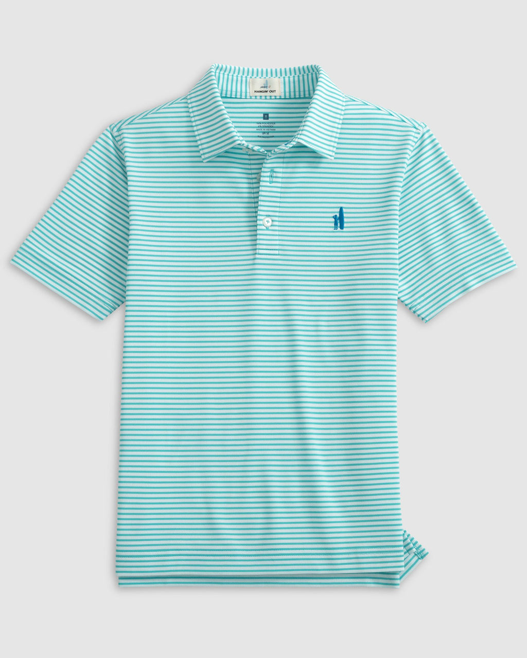Johnnie-O Performance Mesh Jr. Polo - Hunter Stripe