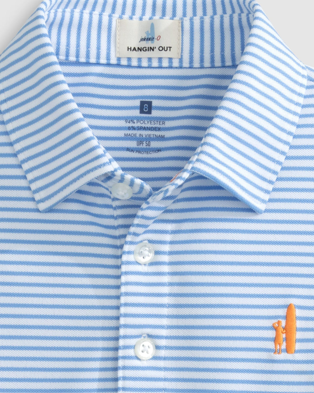 Johnnie-O Performance Mesh Jr. Polo - Hunter Stripe