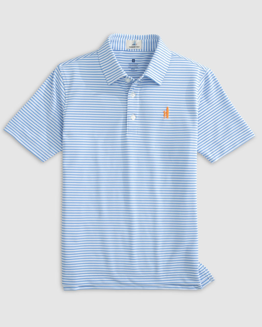 Johnnie-O Performance Mesh Jr. Polo - Hunter Stripe